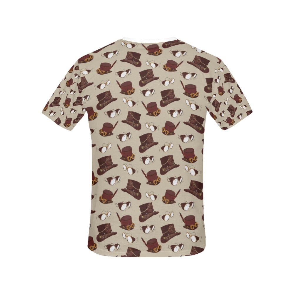 Steampunk Hat Print Design LKS301 Women's  T-shirt