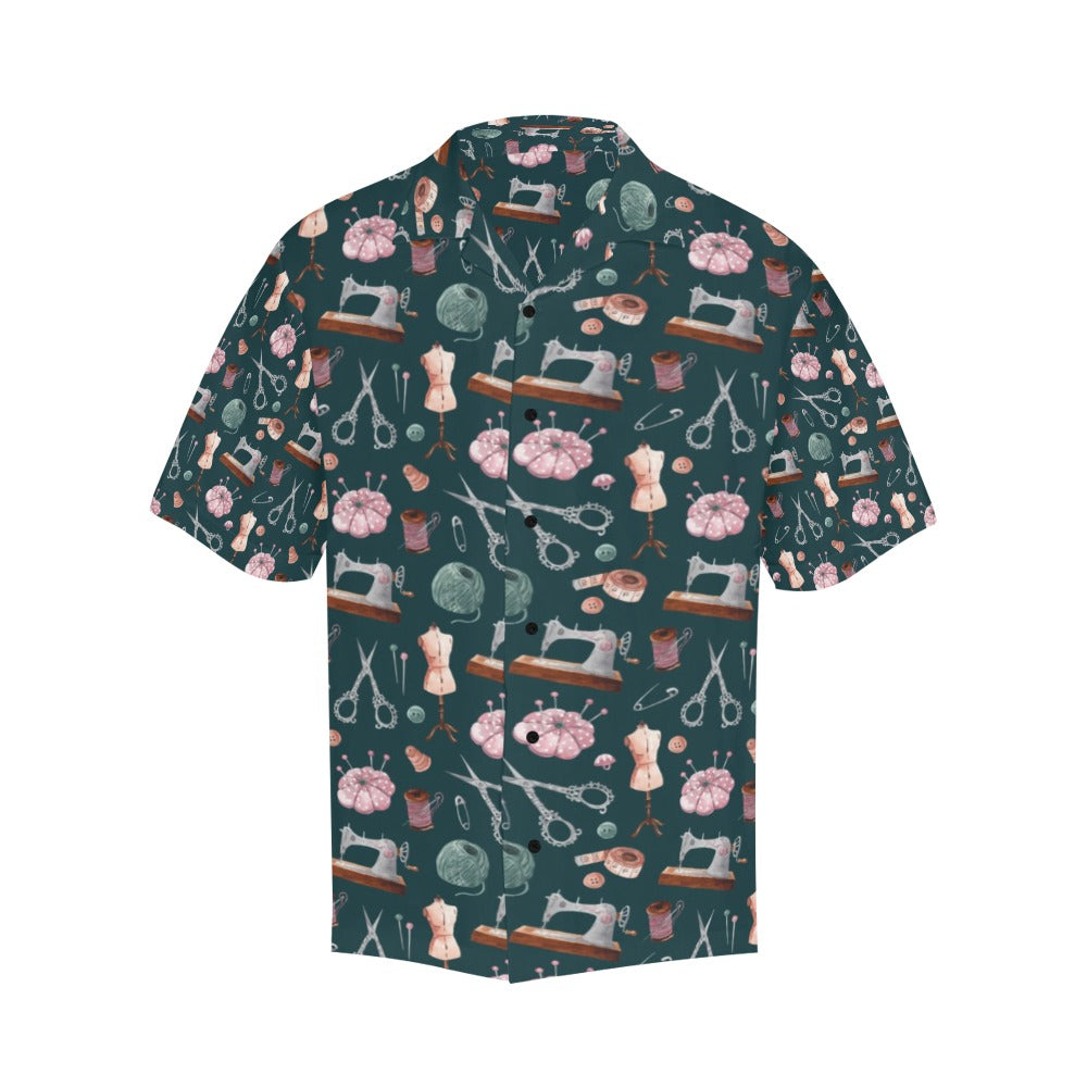 Sewing Equipment Print Design LKS307 Men's Hawaiian Shirt