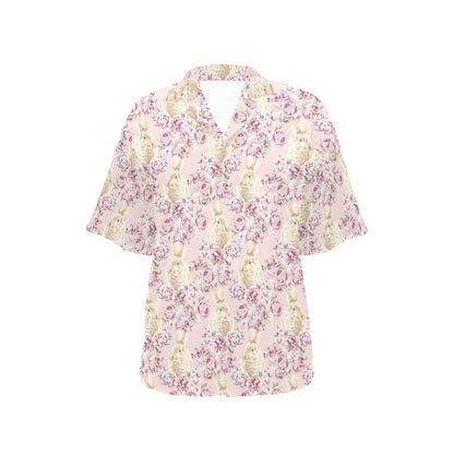 Rabbit Print Design LKS403 Women's Hawaiian Shirt