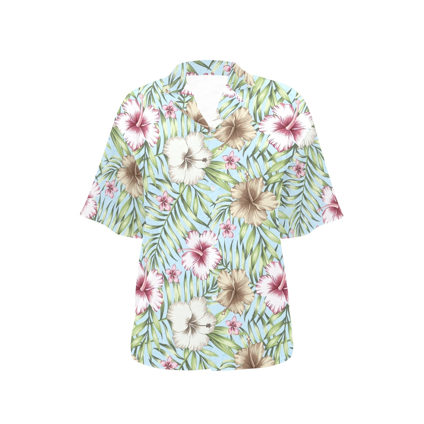 Tropical Flower Pattern Print Design TF05 Women's Hawaiian Shirt