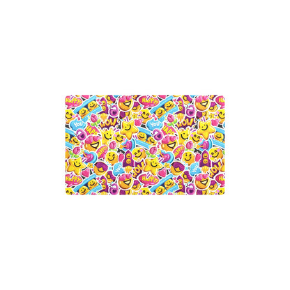 Emoji Sticker Print Pattern Kitchen Mat