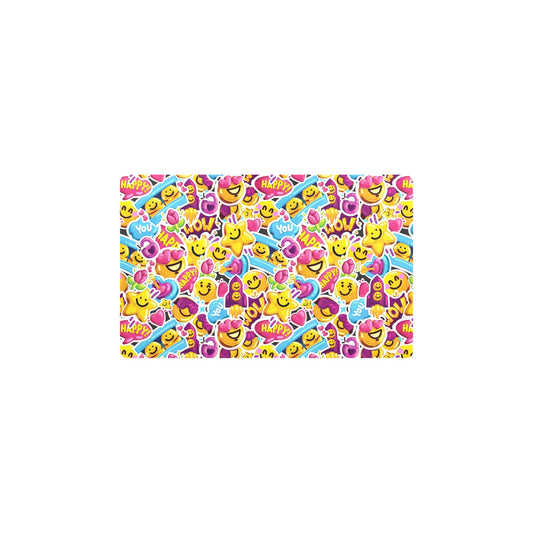 Emoji Sticker Print Pattern Kitchen Mat