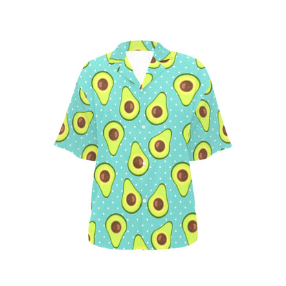 Avocado Pattern Print Design AC012 Women's Hawaiian Shirt