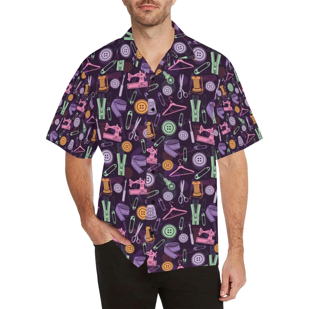 Sewing Equipment Print Design LKS306 Men's Hawaiian Shirt