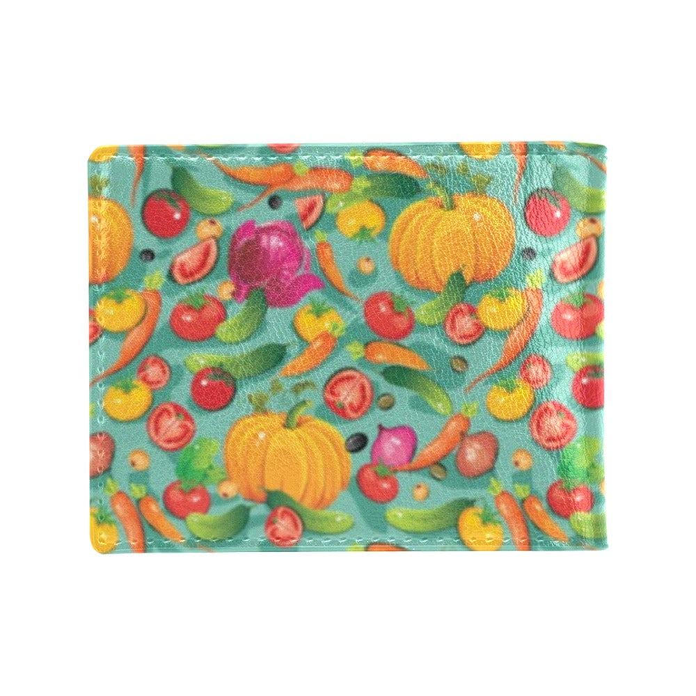 Vegan Colorful Themed Design Print Men's ID Card Wallet