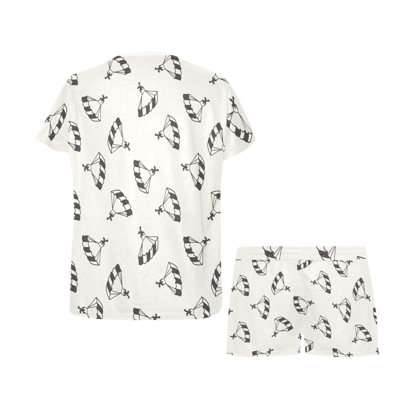 Skydiver Print Design LKS301 Women's Short Pajama Set