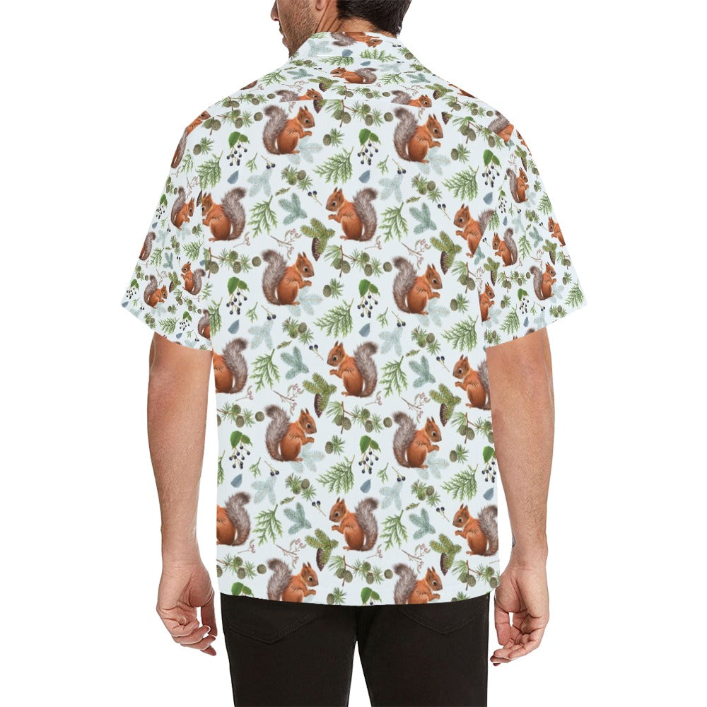 Squirrel Print Design LKS308 Men's Hawaiian Shirt