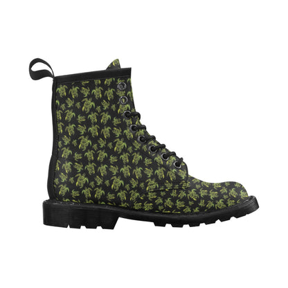 Green Tribal Turtle Polynesian Themed Women's Boots