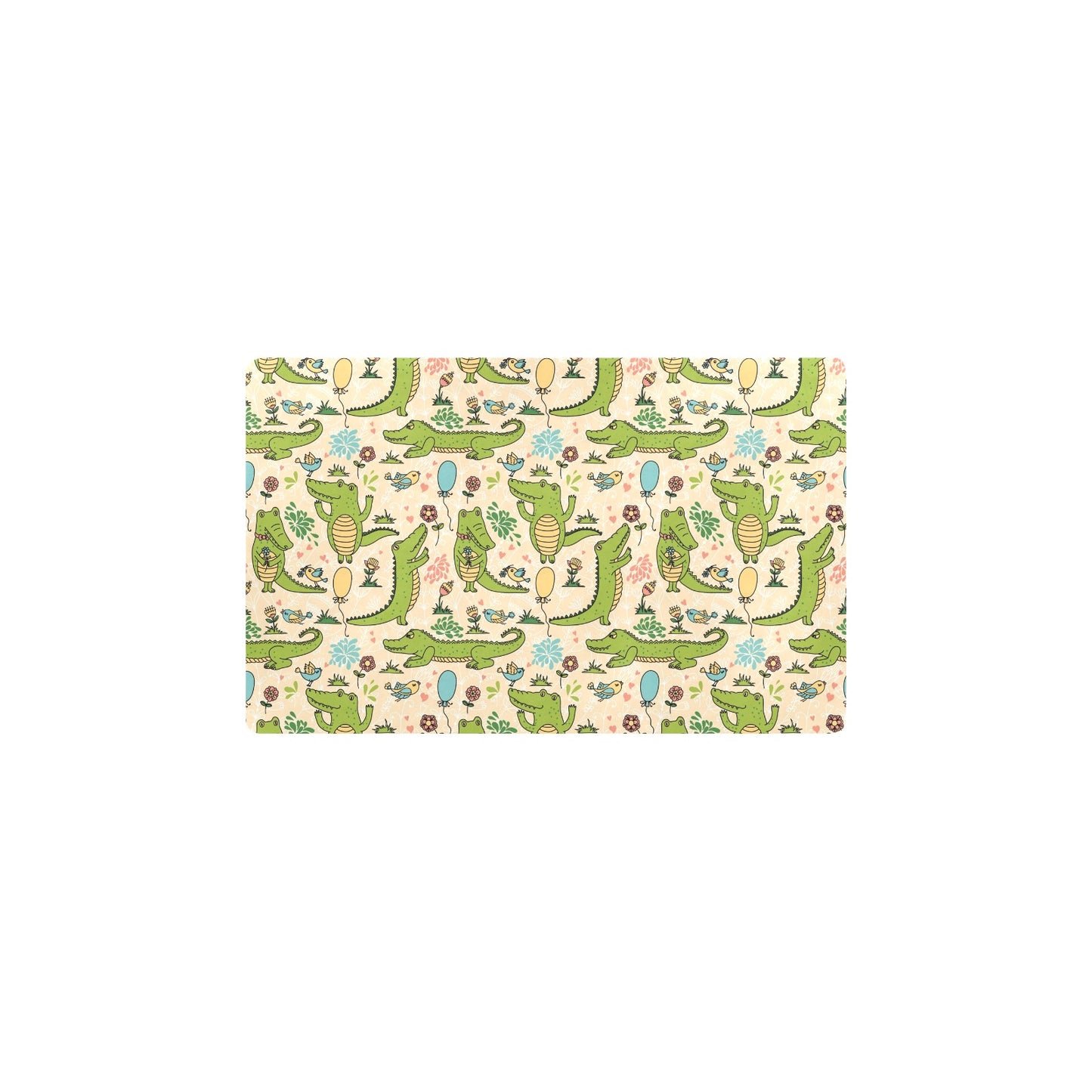 Alligator Pattern Print Design 01 Kitchen Mat