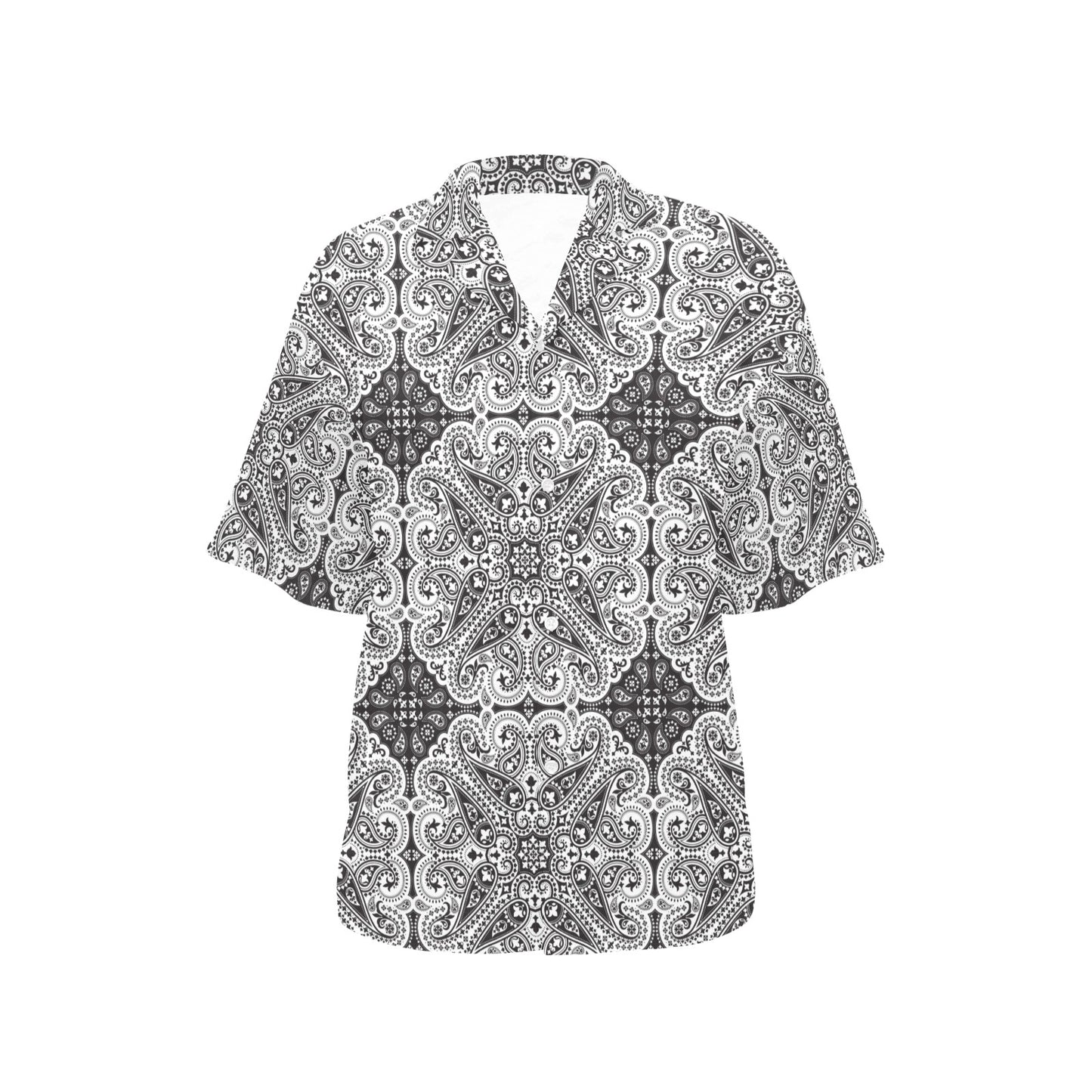 Bandana Print Design LKS309 Women's Hawaiian Shirt