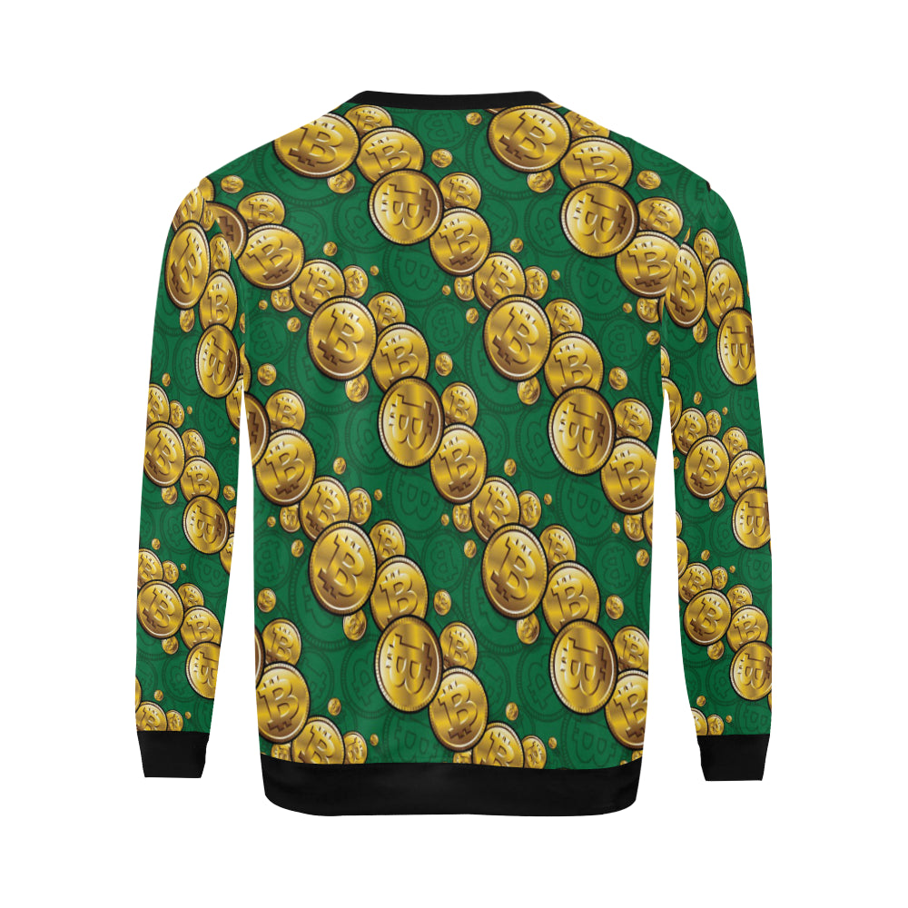 Bitcoin Pattern Print Design DO02 Men Long Sleeve Sweatshirt