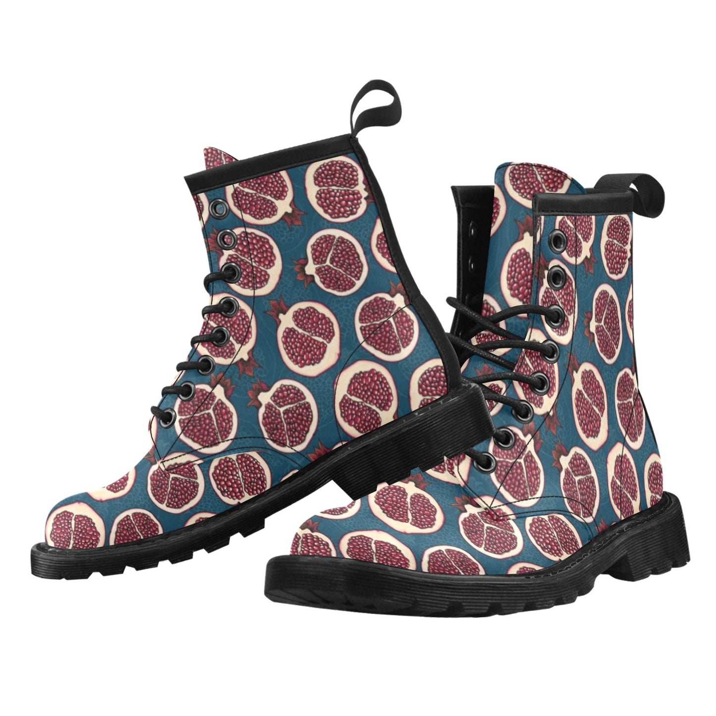 Pomegranate Pattern Print Design PG02 Women's Boots