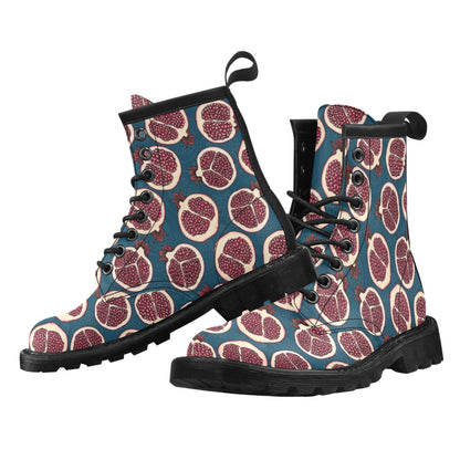 Pomegranate Pattern Print Design PG02 Women's Boots