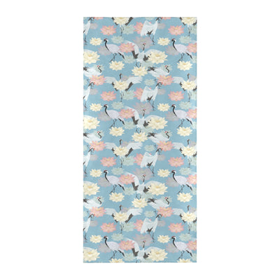 Water Lily Print Design LKS304 Beach Towel 32" x 71"