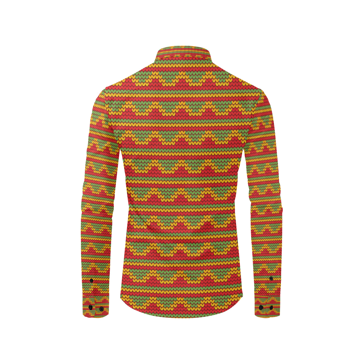 Rasta Reggae Color Print Men's Long Sleeve Shirt
