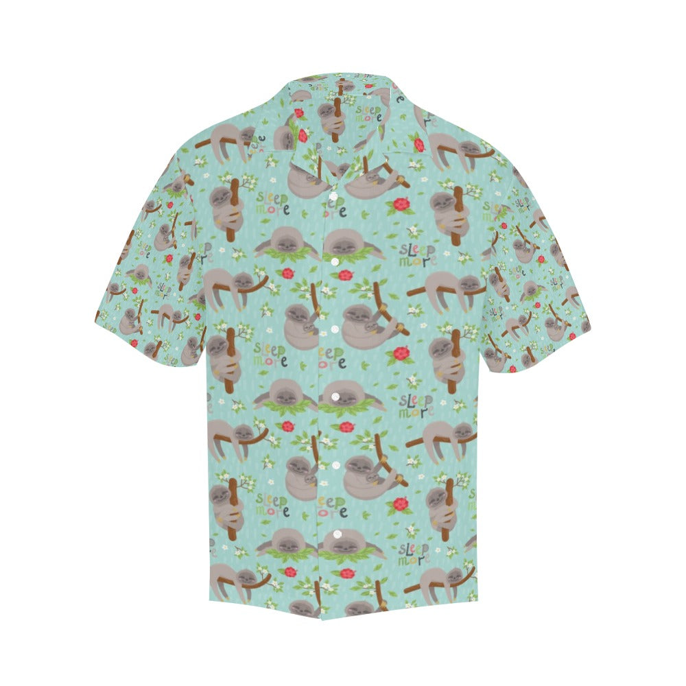 Sloth Print Design LKS305 Men's Hawaiian Shirt
