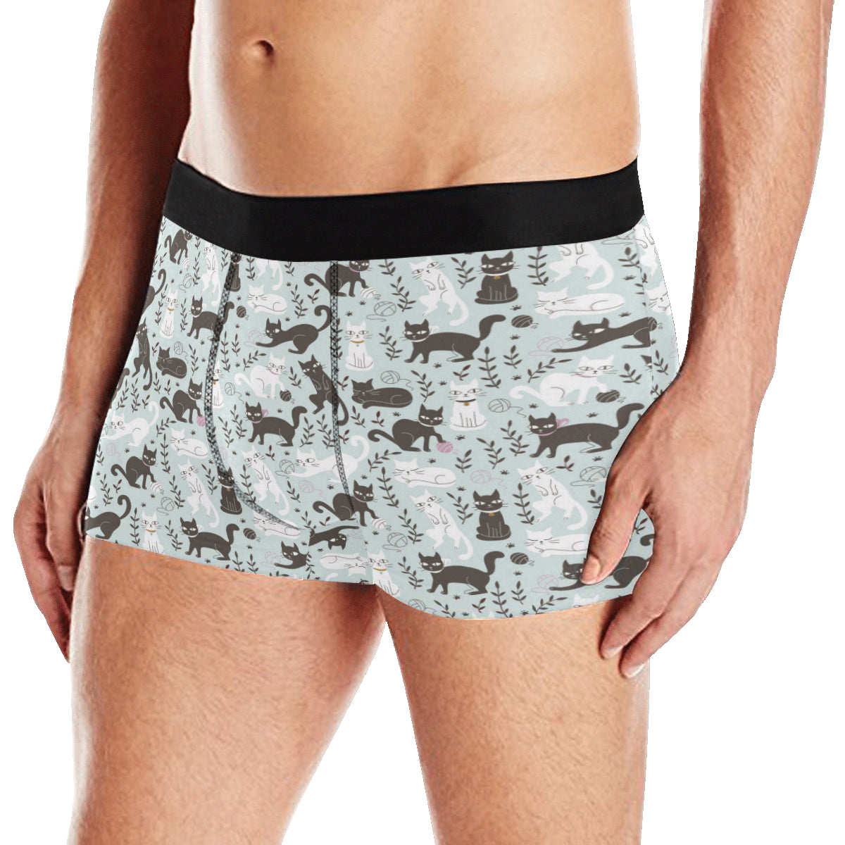 Cat Pattern Print Design 08 Men's Boxer Briefs
