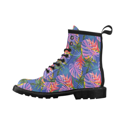 Tropical Flower Pattern Print Design TF025 Women's Boots