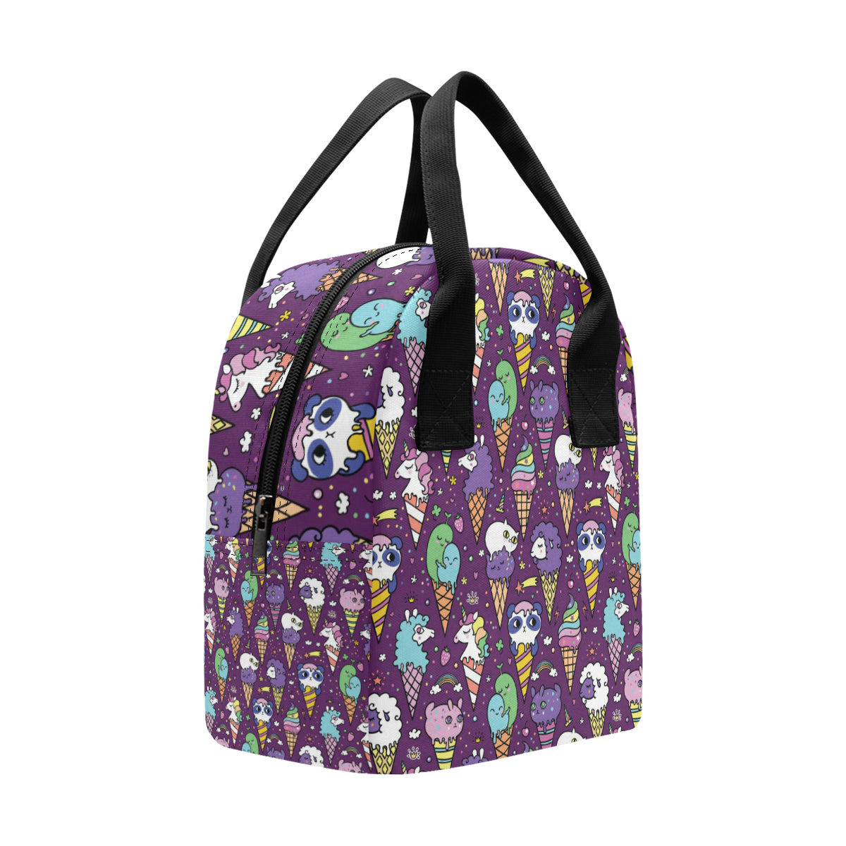 Ice Cream Pattern Print Design IC07 Insulated Lunch Bag