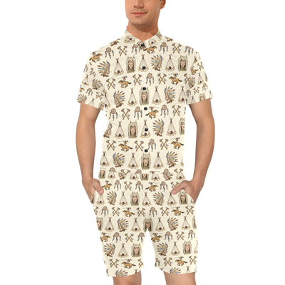 Native Indian Pattern Design Print Men's Romper