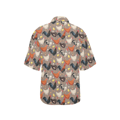 Chicken Evolution Pattern Women's Hawaiian Shirt