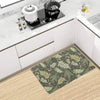 Fern Leave Green Print Pattern Kitchen Mat