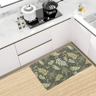 Fern Leave Green Print Pattern Kitchen Mat