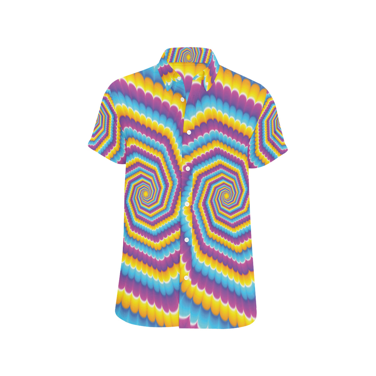 Optical illusion Pattern Print Design A04 Men's Short Sleeve Button Up Shirt
