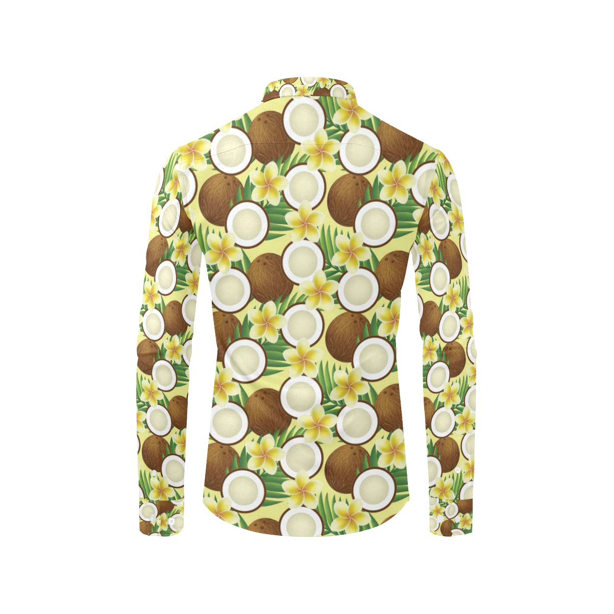 Coconut Pattern Print Design CN02 Men's Long Sleeve Shirt