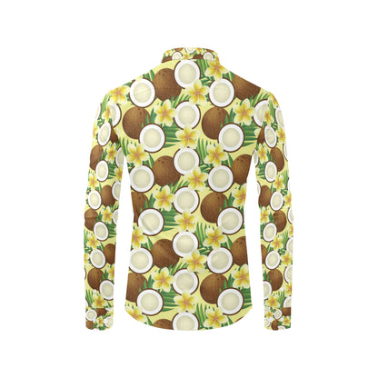 Coconut Pattern Print Design CN02 Men's Long Sleeve Shirt