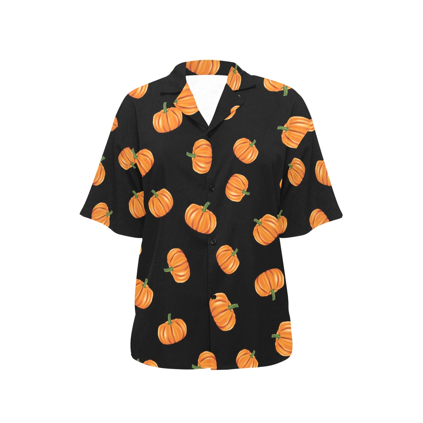 Pumpkin Pattern Print Design A05 Women's Hawaiian Shirt
