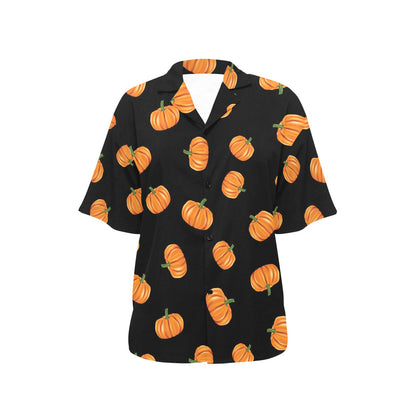 Pumpkin Pattern Print Design A05 Women's Hawaiian Shirt