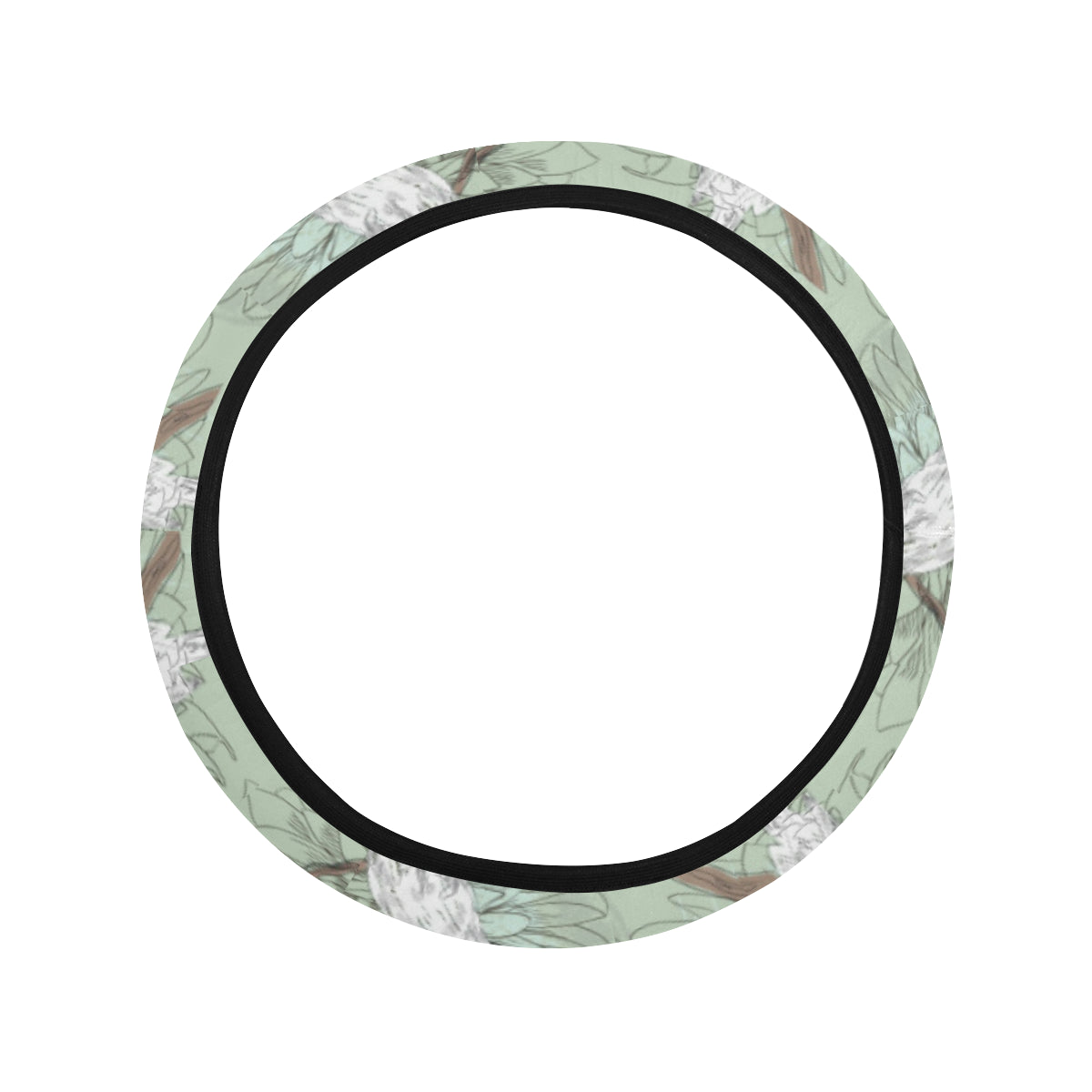 Cockatiel Pattern Print Design 01 Steering Wheel Cover with Elastic Edge