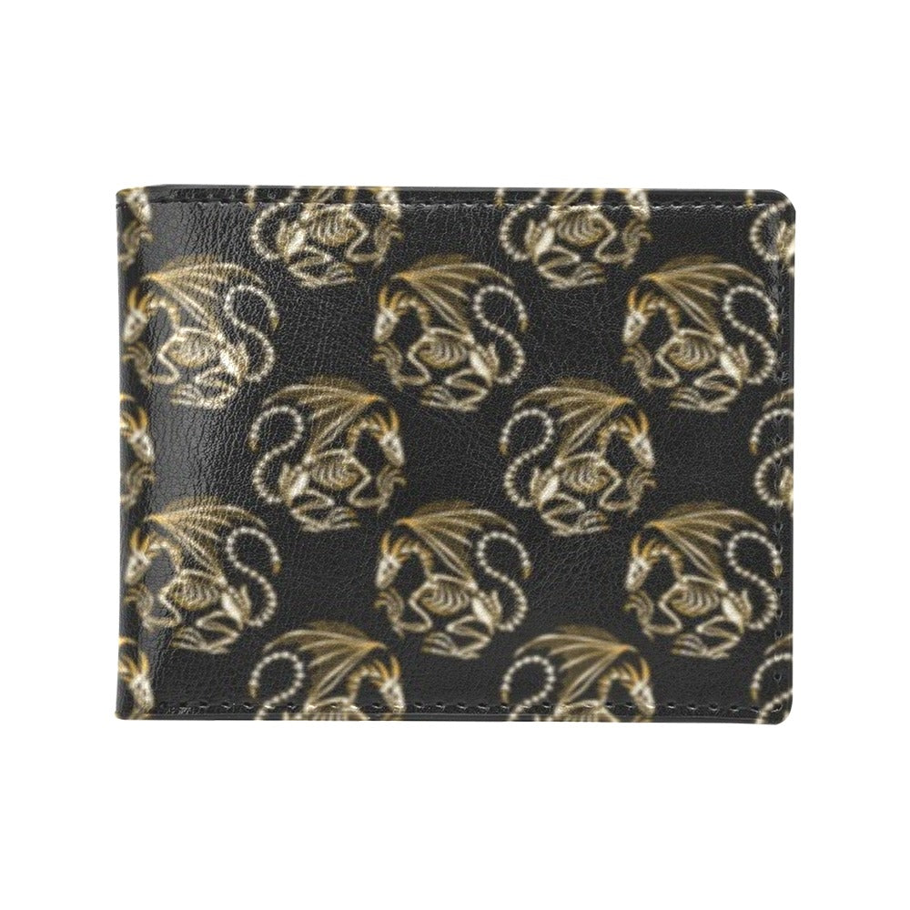 Skeleton Dragon Print Design LKS306 Men's ID Card Wallet