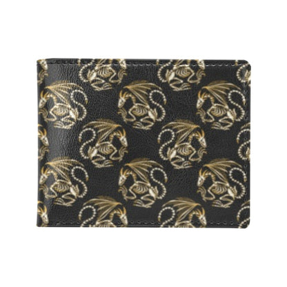 Skeleton Dragon Print Design LKS306 Men's ID Card Wallet