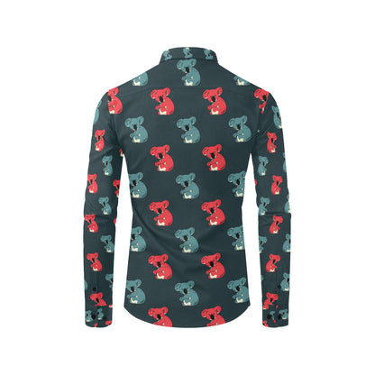 Koala Pattern Print Design 02 Men's Long Sleeve Shirt