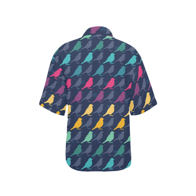 Birds Pattern Print Design 01 Women's Hawaiian Shirt