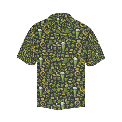 Clover St Patricks Pattern Print Design 03 Men's Hawaiian Shirt