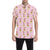 Giraffe Cute Pink Polka Dot Print Men's Short Sleeve Button Up Shirt