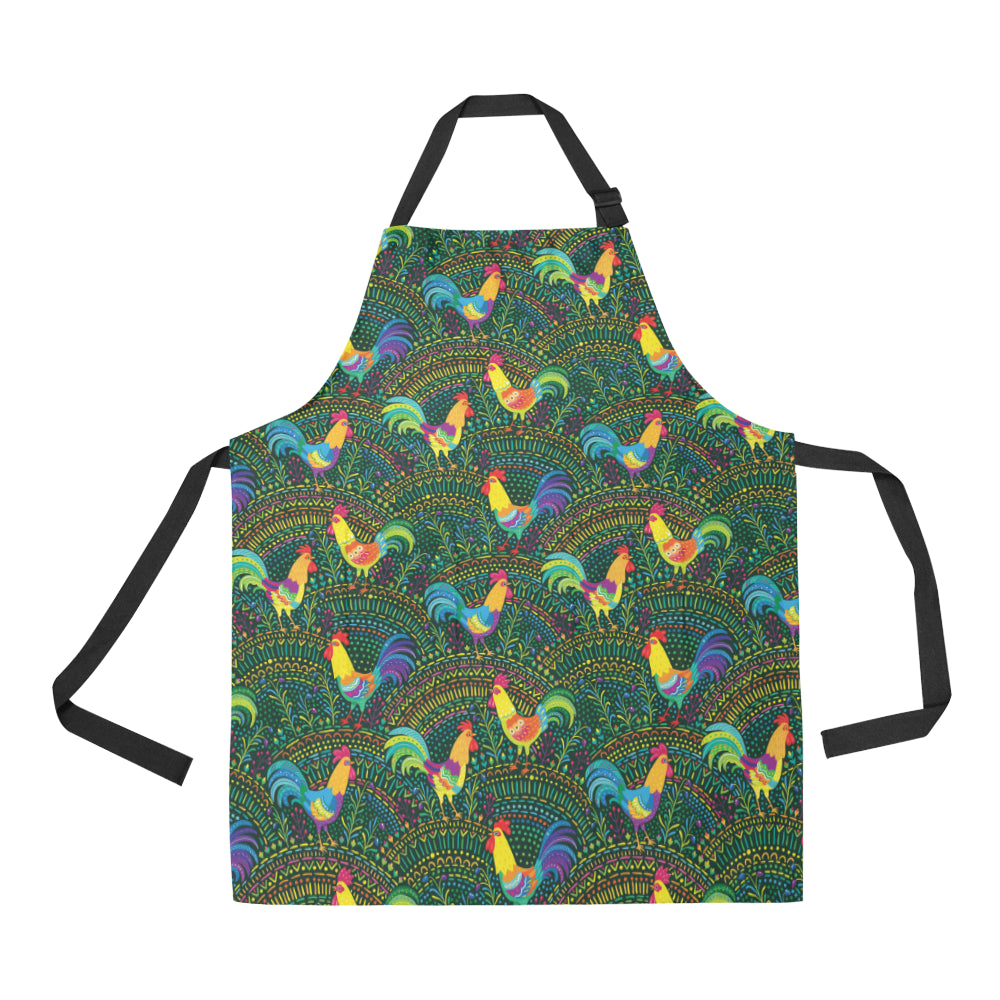 Rooster Pattern Print Design A01 Apron with Pocket