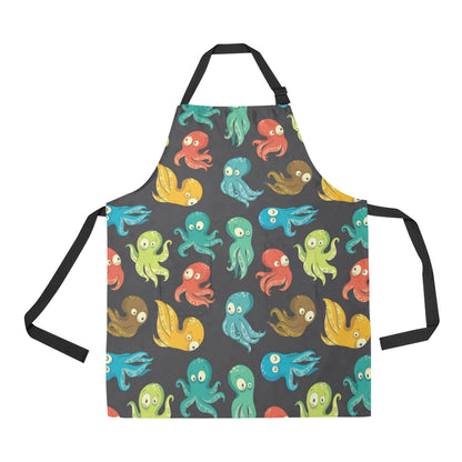 Octopus Pattern Print Design A01 Apron with Pocket