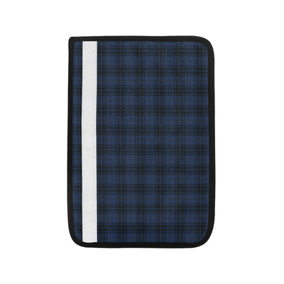 Navy Blue Tartan Plaid Pattern Car Seat Belt Cover