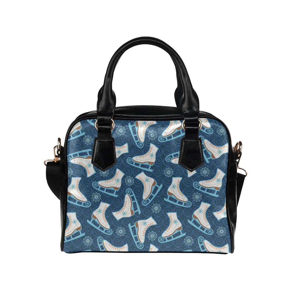 Ice Skate Pattern Print Design 01 Shoulder Handbag