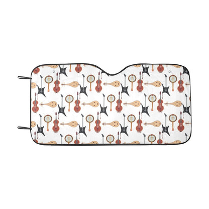 Banjo Print Design LKS403 Car front Windshield Sun Shade