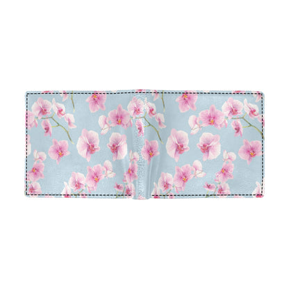 Orchid Pink Pattern Print Design OR01 Men's ID Card Wallet
