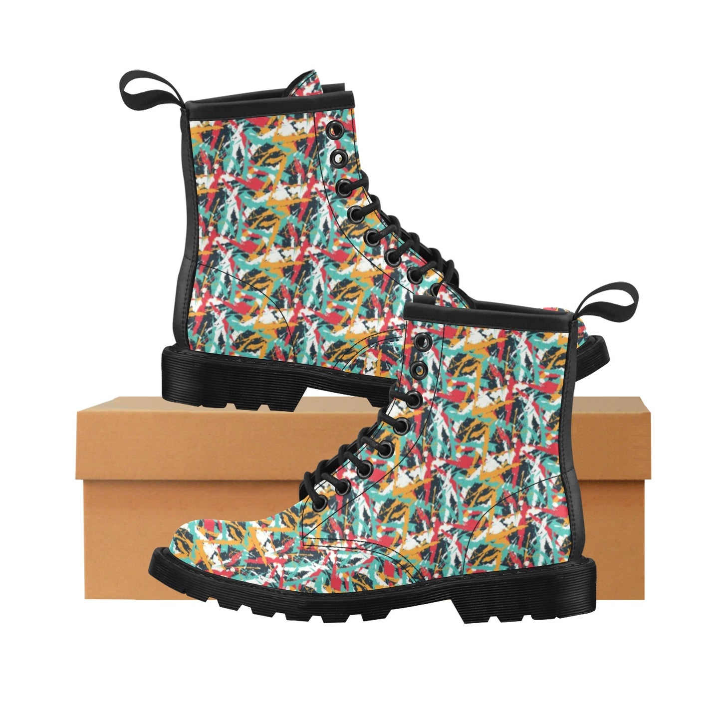 Splatter Print Design LKS304 Women's Boots