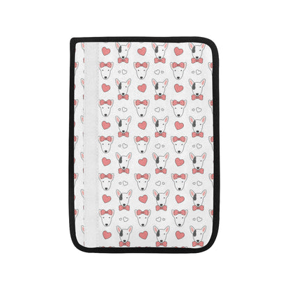 Bull Terriers Pattern Print Design 08 Car Seat Belt Cover