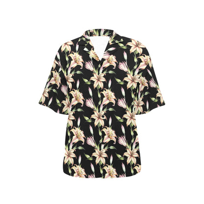 Lily Pattern Print Design LY05 Women's Hawaiian Shirt