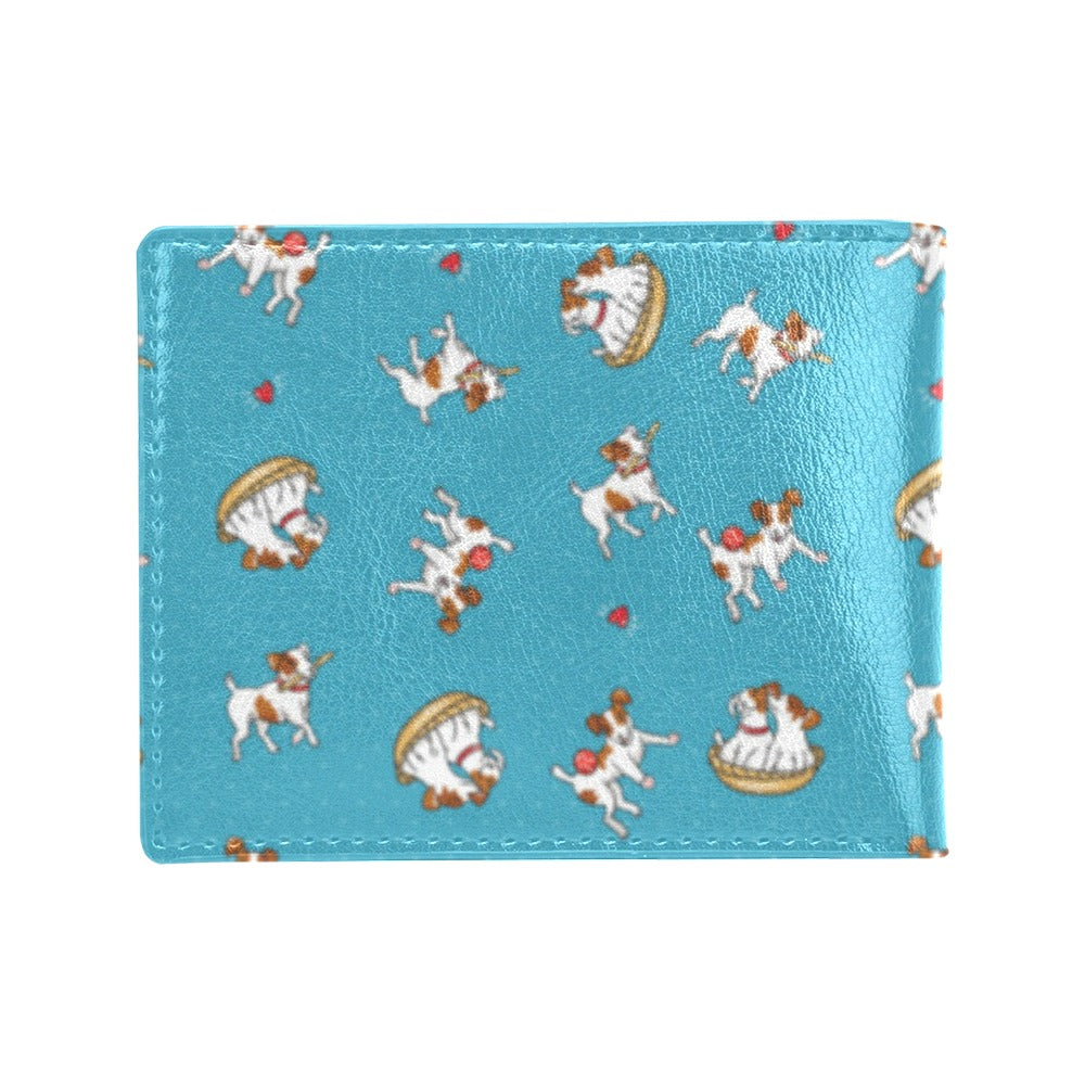 Russell Terriers Playing Print Design LKS305 Men's ID Card Wallet