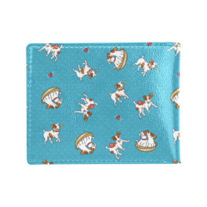 Russell Terriers Playing Print Design LKS305 Men's ID Card Wallet